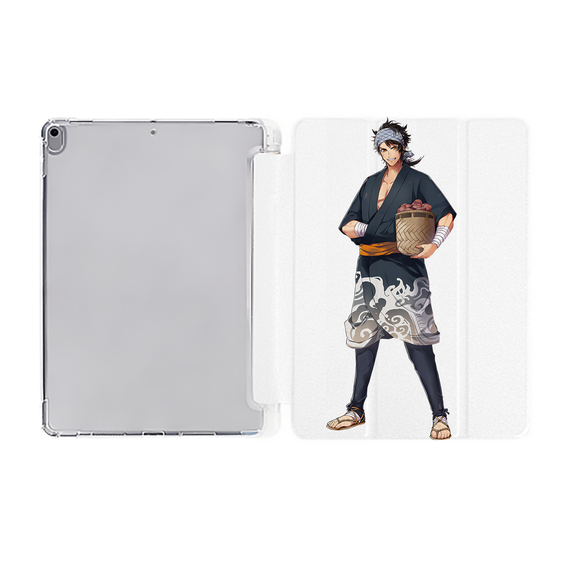 （画像用） 刀剣乱舞 Touken Ranbu IPad ケース ペン収納付き 三つ折りスタンド PUレザー×シリコン 対応機種9.5/10.5/10.9インチ